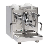 ECM Elektronika II Profi espresso machine angled side view stainless steel