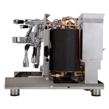 ECM Mechanika MAX rotary espresso machine side view showing internal heat exchange boiler