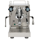 ECM Mechanika Slim Digital PID espresso machine, stainless steel, front view