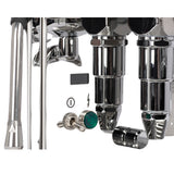 ECM Mechanika Slim Digital PID close-up of control switch, steam wand and group head