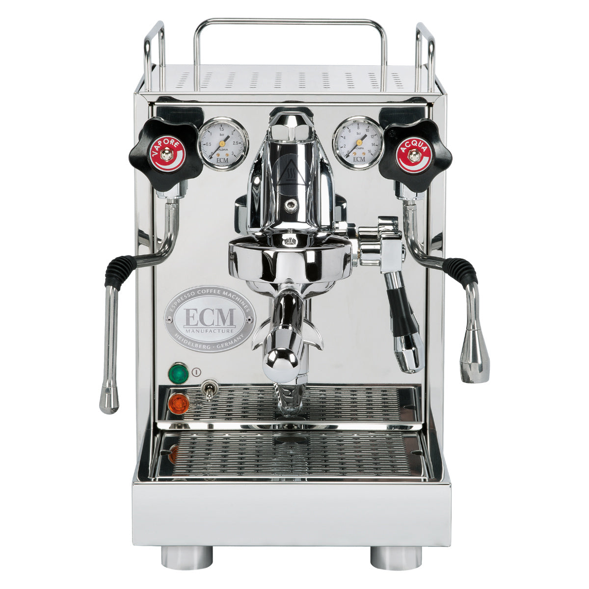 ECM Mechanika Slim VI espresso machine, front view