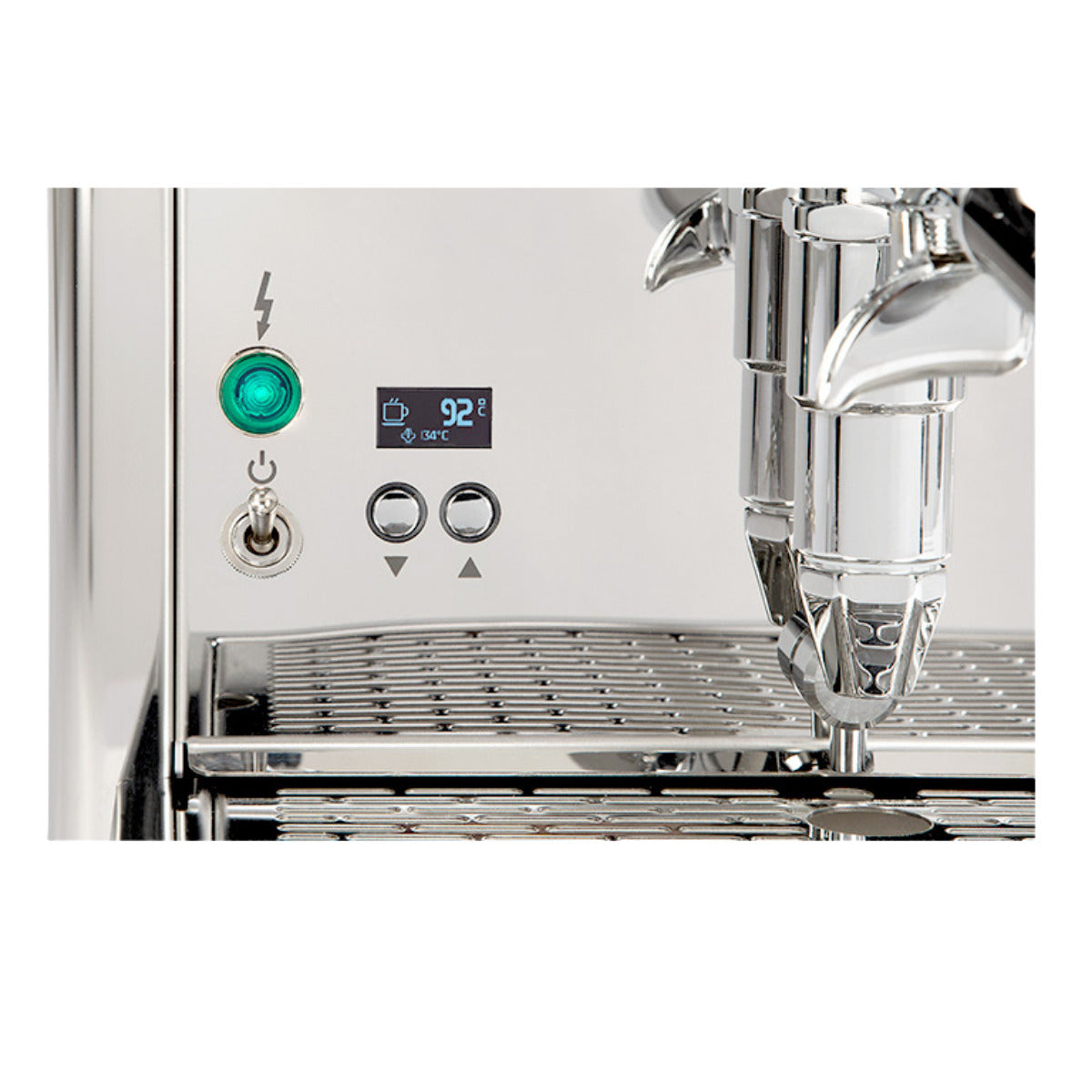 ECM Technika VI PID display and control buttons close-up