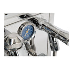 ECM Technika VI blue pressure gauge and steam valve close-up